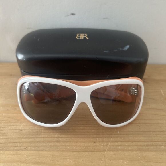 Dragon Pinup Accessories - Dragon Pinup Sunglasses White/Peach Frames w BR Clamshell Case Y2K 90s